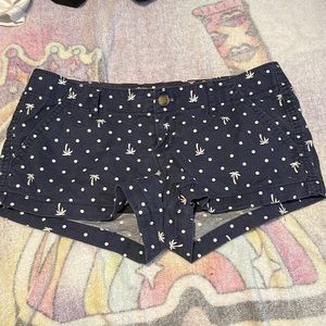 Hollister blue and white cheeky booty shorts